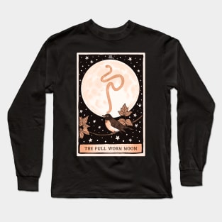 The Full Worm Moon Tarot Card Long Sleeve T-Shirt